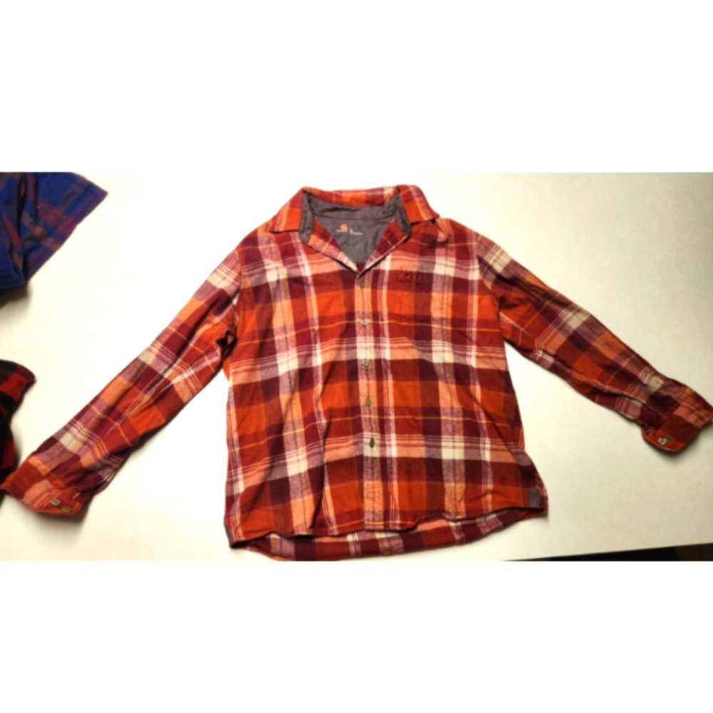 Carhartt heavyweight long sleeve flannel shirt